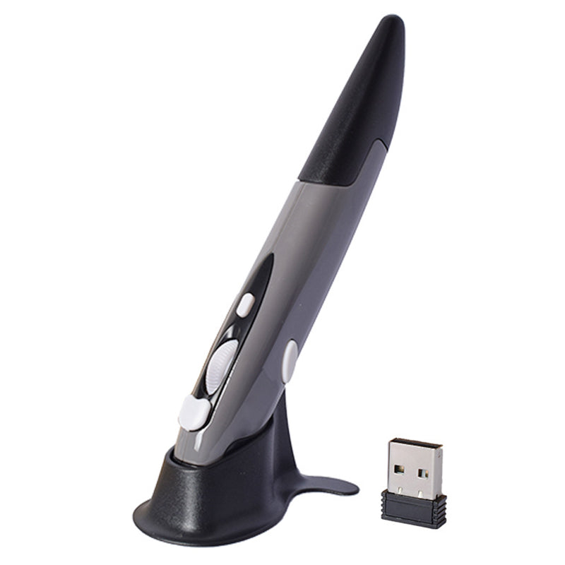2.4G Wireless Mouse Creative Vertical Pen Mouse 1600 DPI Optical Ergonomic Mice for PC Laptop Notebook (No Battery) 2.4G Wireless Mouse Creative Vertical Pen Mouse 1600 DPI Optical Ergonomic Mice for PC Laptop Notebook (No Battery)